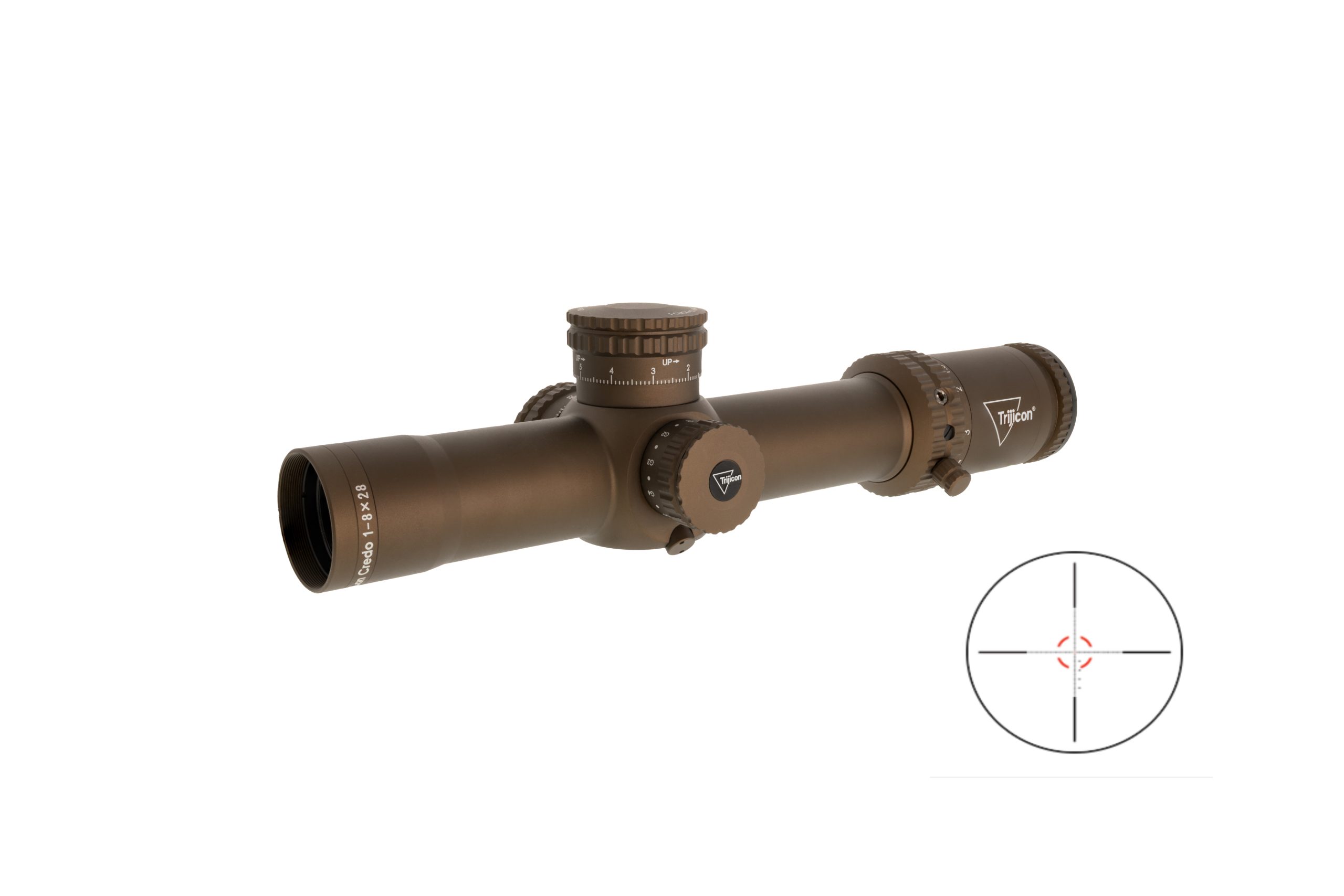 Trijicon CREDO 1-8X28 COYOTE 34MM MOA